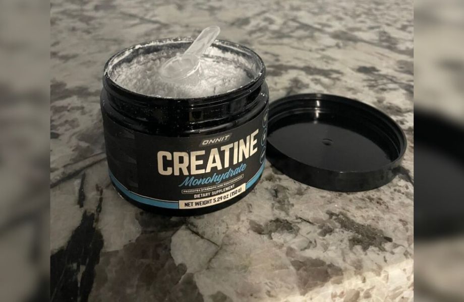 Open tub of Onnit Creatine