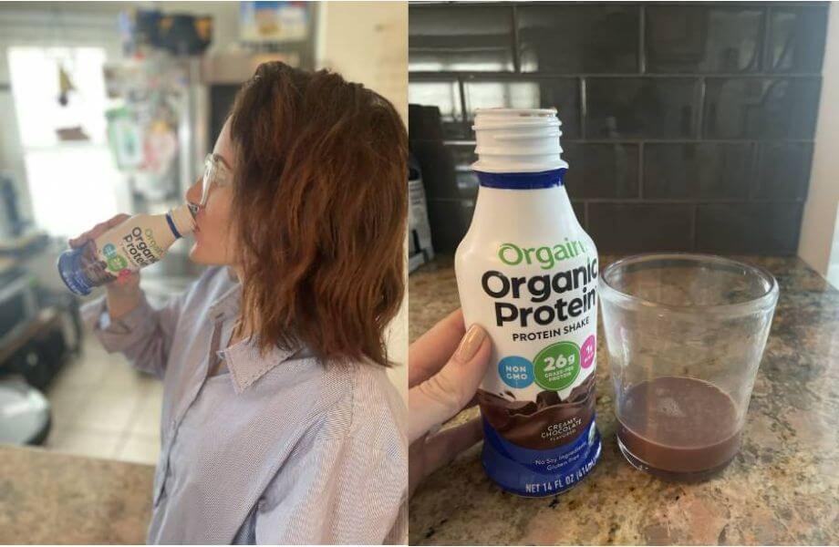 orgain grass fed protein shake