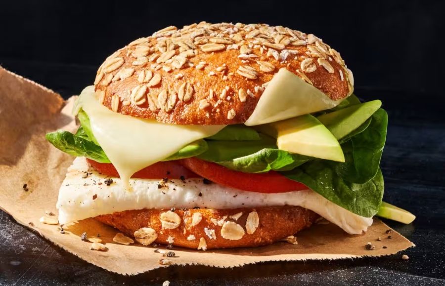 An image of Panera's Avocado Egg White sandwich