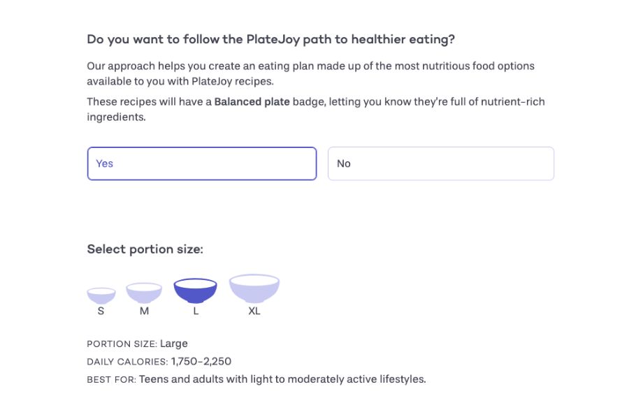 PlateJoy intro questions