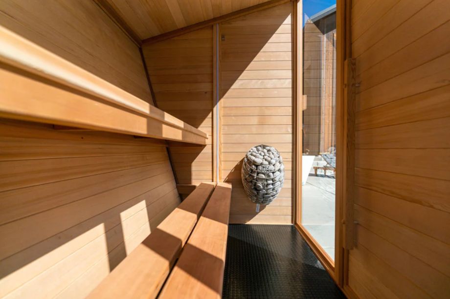 Interior or the Plunge Sauna