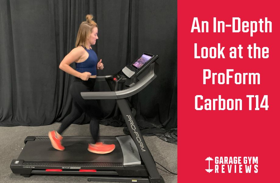 ProForm Carbon T14 Treadmill Review (2024): A Mid-Range, High-Tech Machine That Folds Cover Image