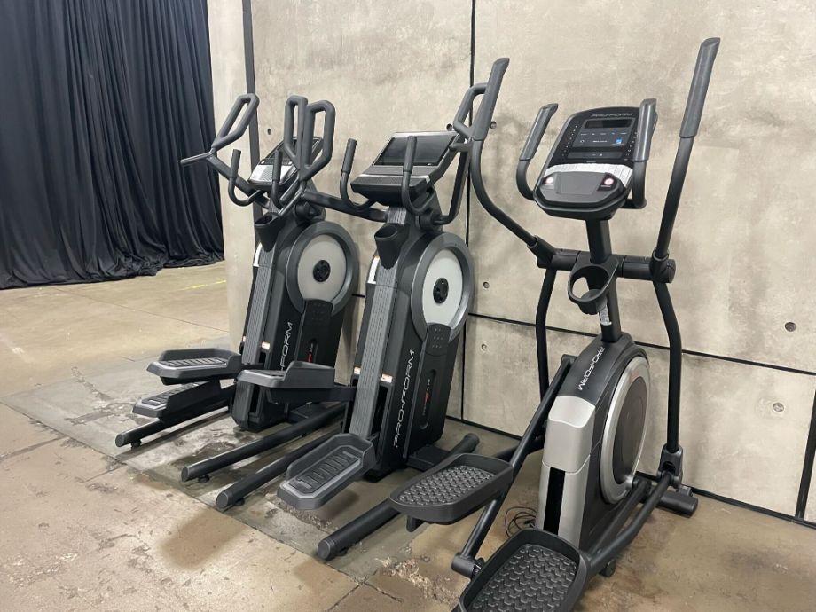 Three ProForm Ellipticals lined up