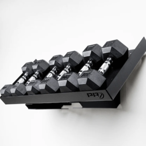 An image of PRx wall mount dumbbell storage