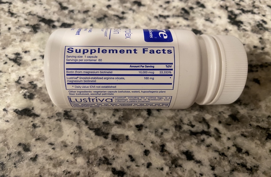 Pure Encapsulations Biotin Complex Hair & Skin supplement facts