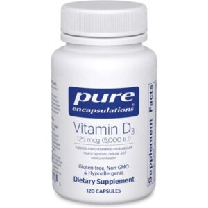 An image of Pure Encapsulations Vitamin D3 capsules