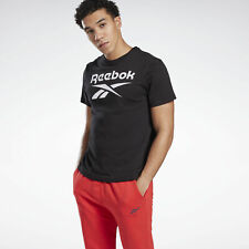 Man wearing a Reebok T-shirt and sweatpants