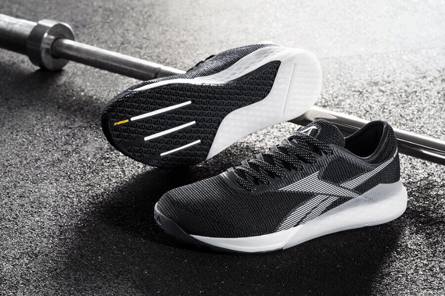 Reebok Nano X2 Men's Training Shoe in a gym with a barbell
