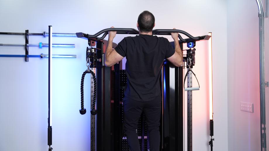 Pull-up on the REP Arcadia functional trainer