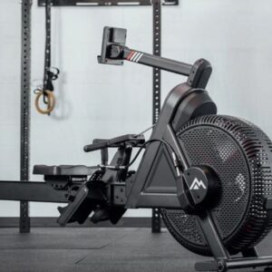 A close-up view of the front half of the REP Rower