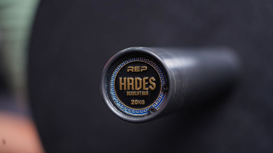 Endcap of the REP Fitness Hades Deadlift Bar