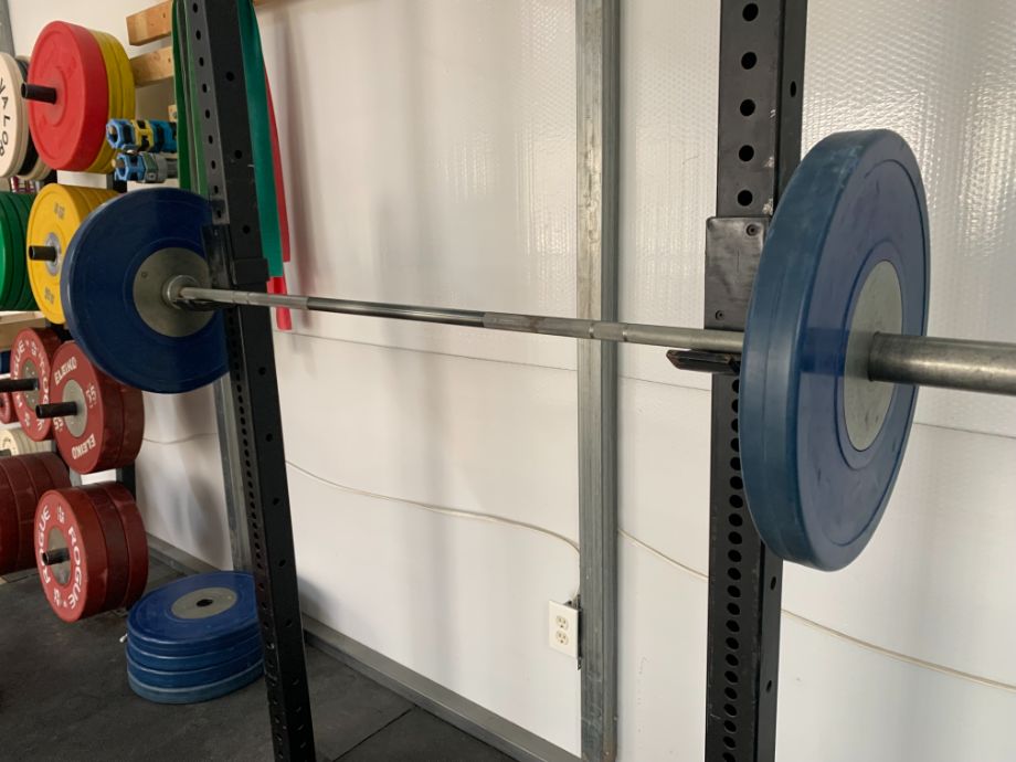 Rep Sabre Bar In Squat Rack