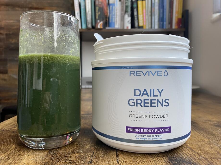 Revive Daily Greens Mixed With Water
