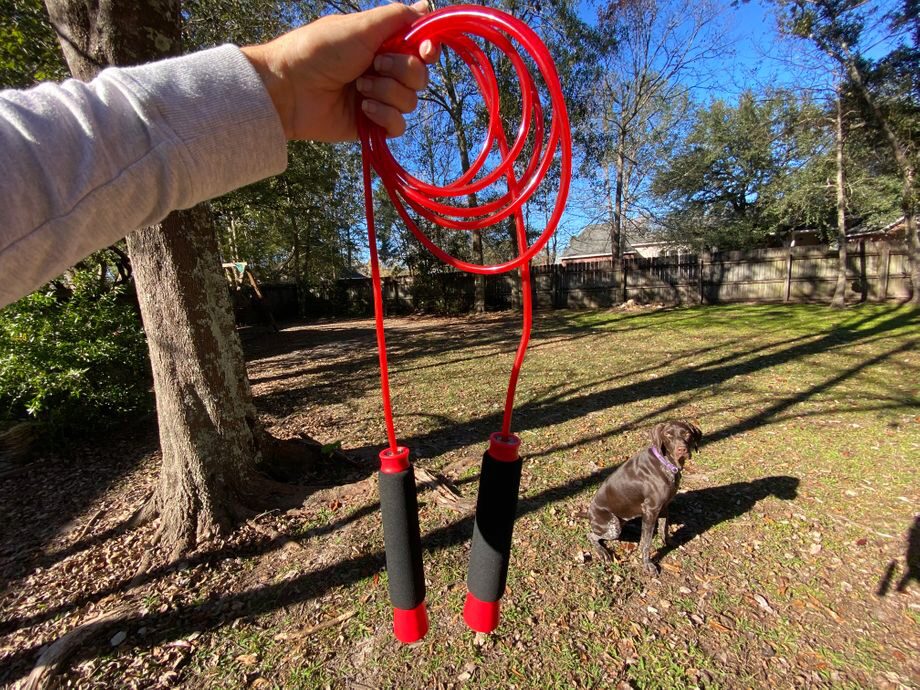 rogue foam grip jump rope backyard