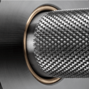 Image showing closeup of the knurling on the Rogue Aggro Bar