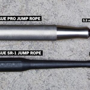 Product image of the Rogue SR-1 speed jump rope compared to the Rogue Pro weighted jump rope