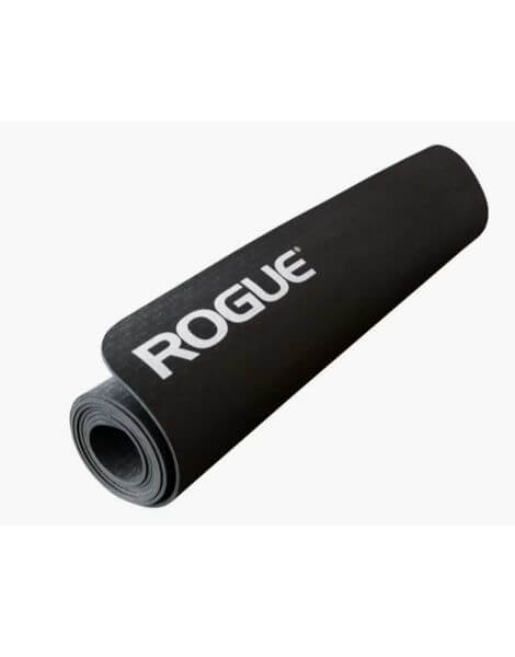 rogue yoga mat black mat on white background