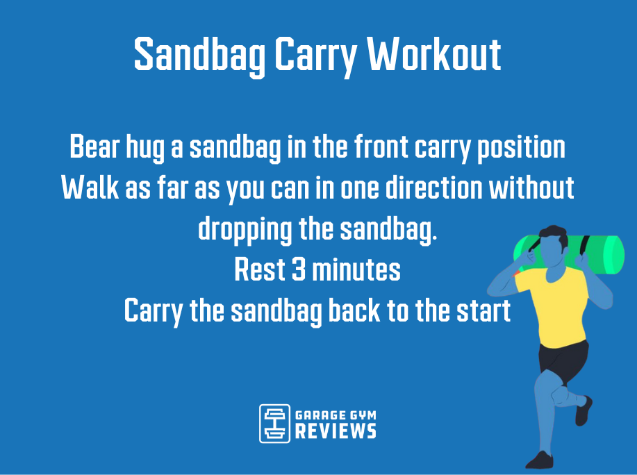 Sandbag carry workout