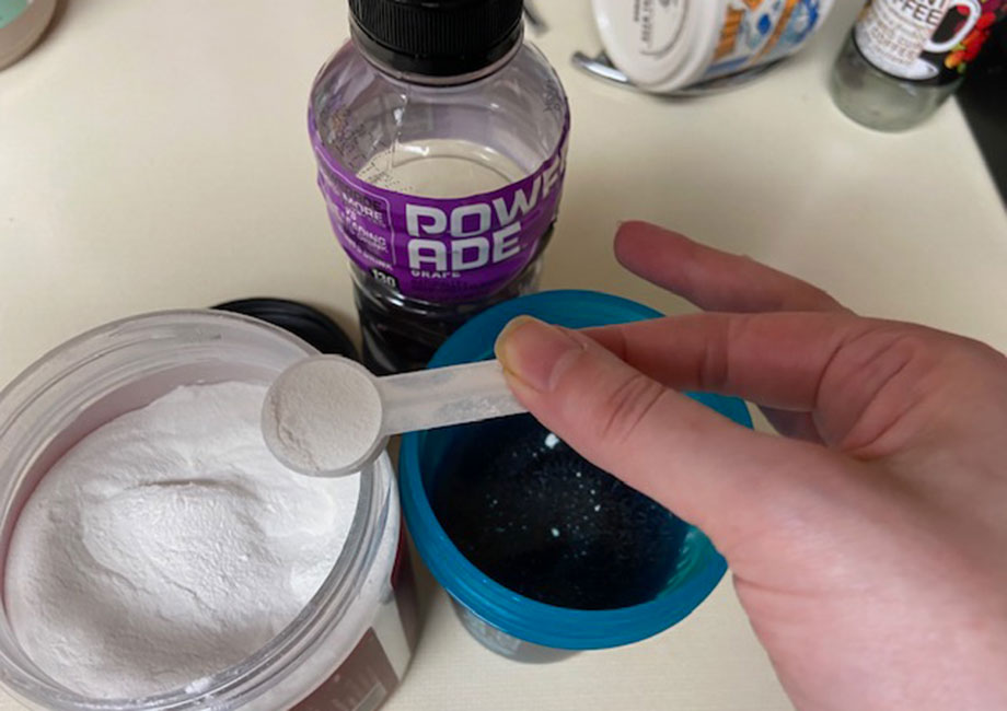 Scooping up some Naked BCAAs.