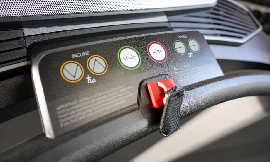selection panel on proform carbon t7 treadmill