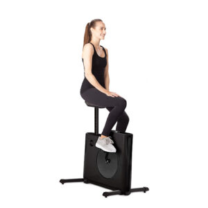 Product image of the Sharper Image upright folding exercise bike