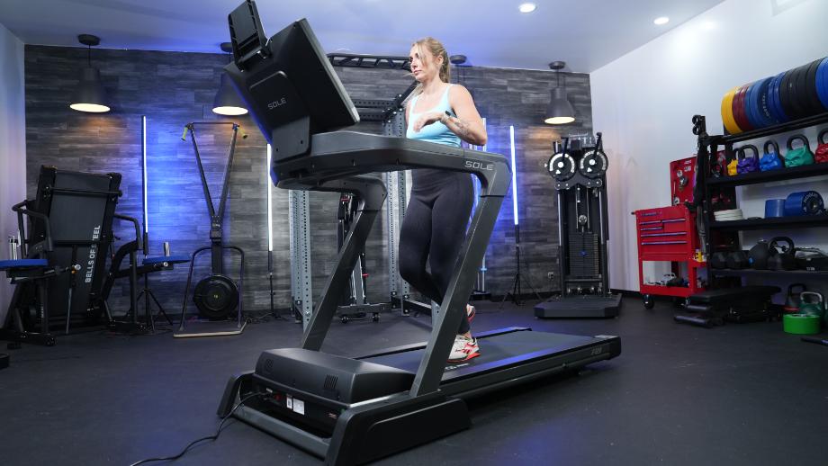 Woman running on Sole F89