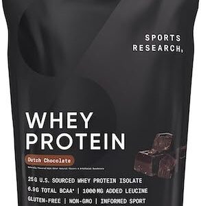 An image of Sports Research whey isolate protein powder