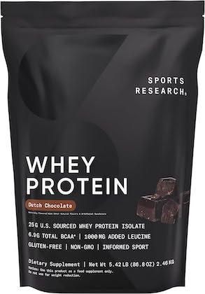 An image of Sports Research whey isolate protein powder