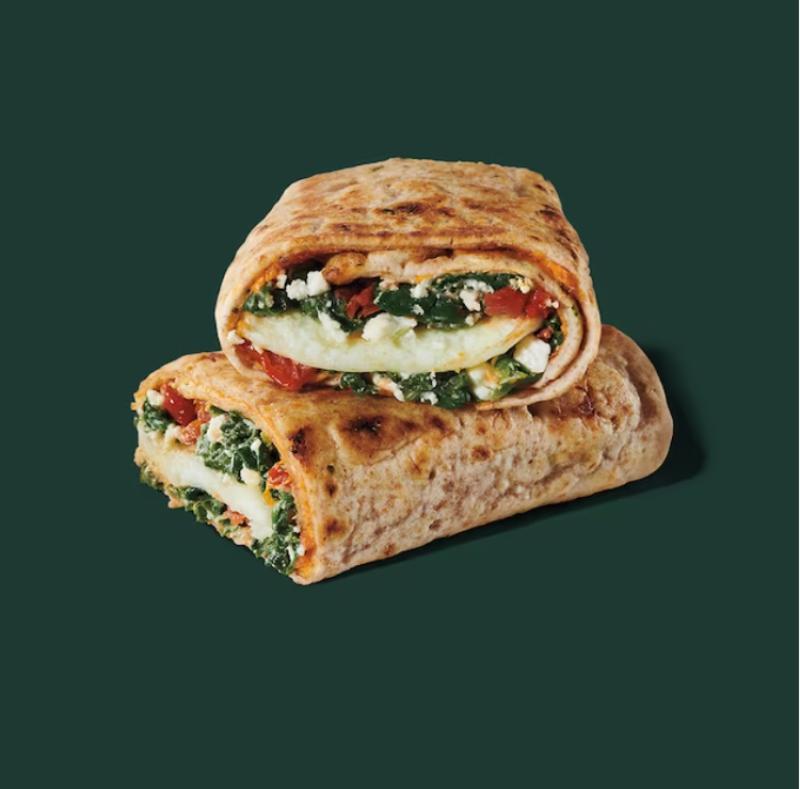 Starbucks high-protein spinach, feta, and egg white wrap