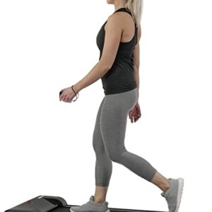 Sunny Health and Fitness Walkstation Slim Flat Treadmill Garage