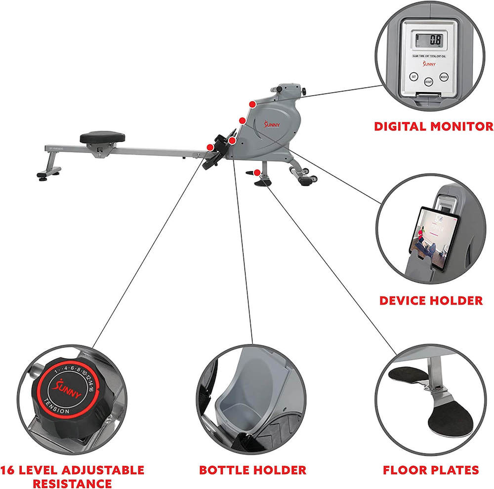 sunny space efficient rower 3