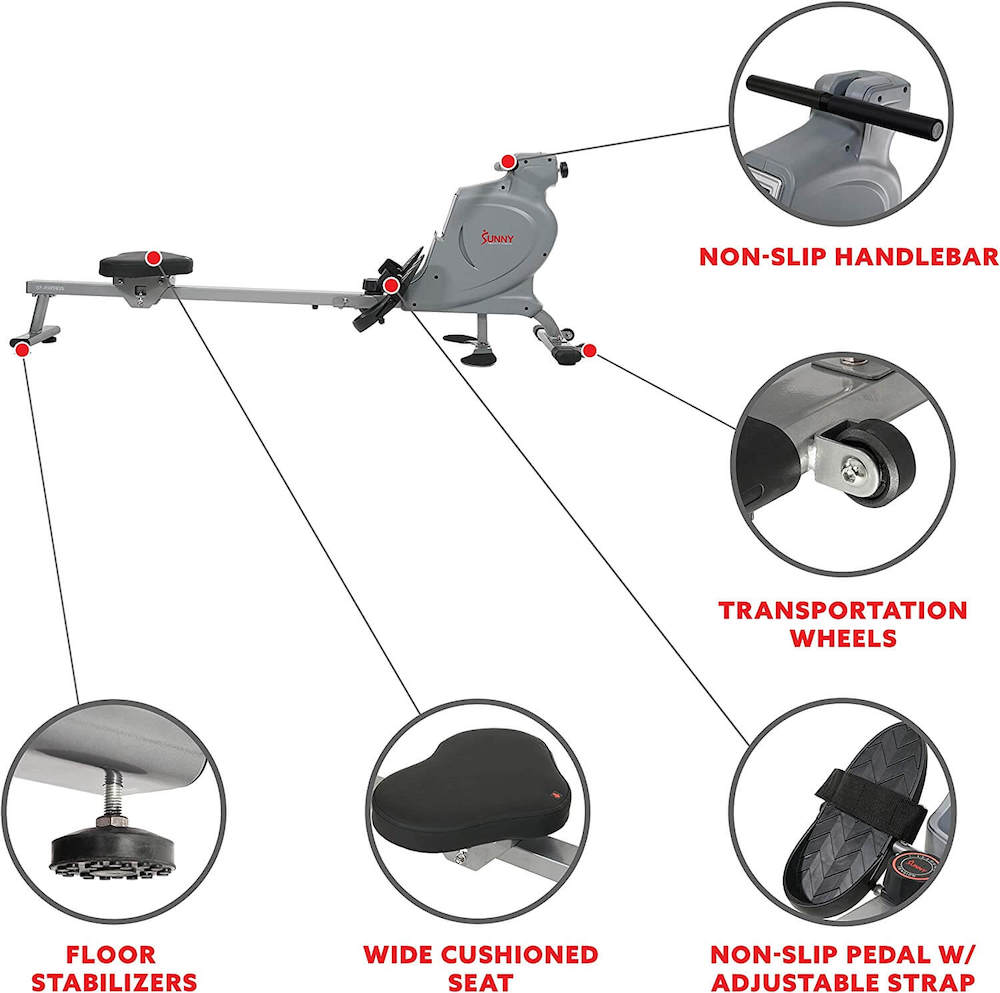 sunny space efficient rower 4