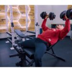The Tib Bar Guy Nordic Weight Bench using press