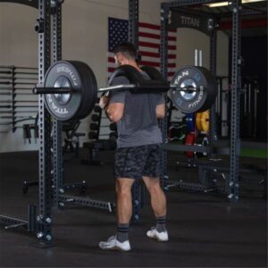 Man using the Marrs-Bar safety squat bar in a gym