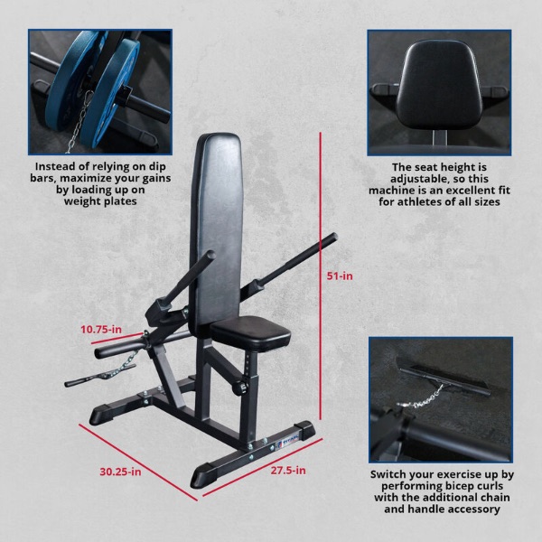 Titan Plate Loadable Seated Dip Machine