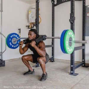 titan safety squat bar product photo in use