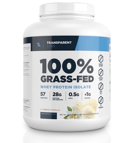 An image of Transparent Labs grass-fed whey protein isolate