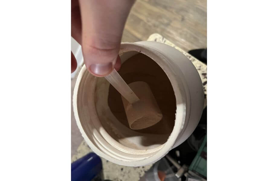 transparent labs protein scoop in bottle