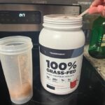 transparent labs whey isolate being scooped