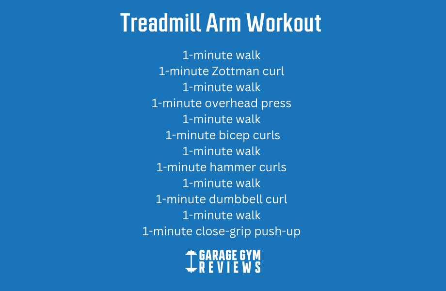 Treadmill arm workout