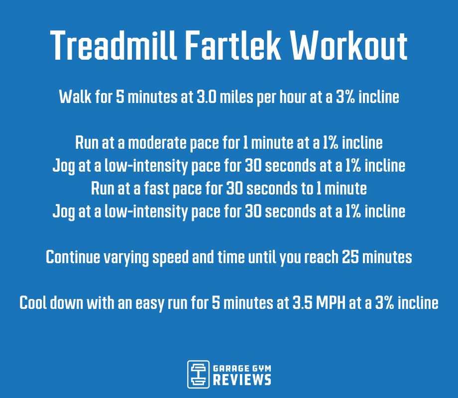 Treadmill fartlek workout