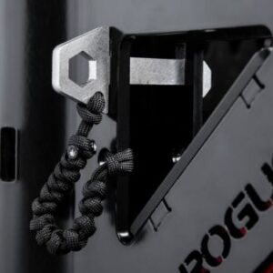 Up close photo of locking key for Rogue AM 2 Adjustable Monolift 2.0