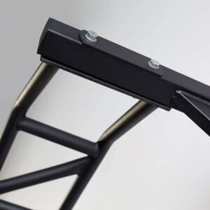 Up close photo of REP Fitness Wall Mounted Pull Up Bar Arm with bolts.