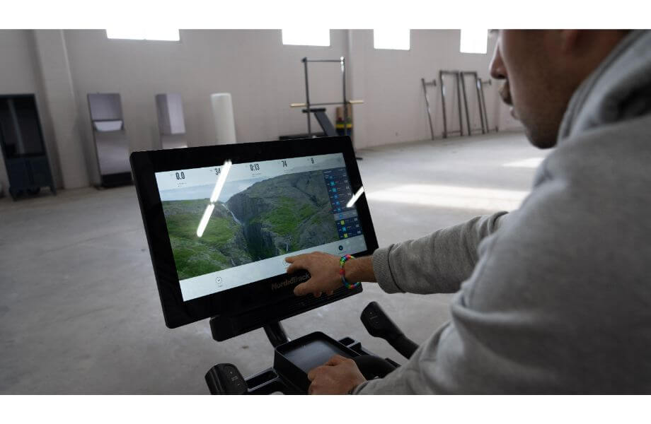 using monitor on bike iFit