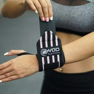 wod nation wrist wraps on wrist