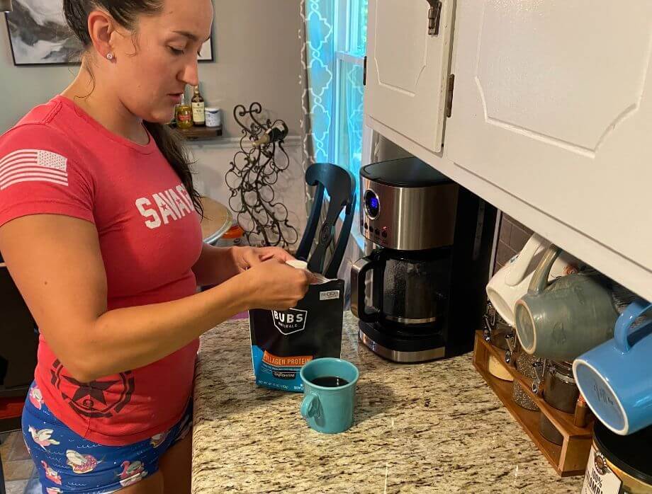 Woman Using Bubs Collagen