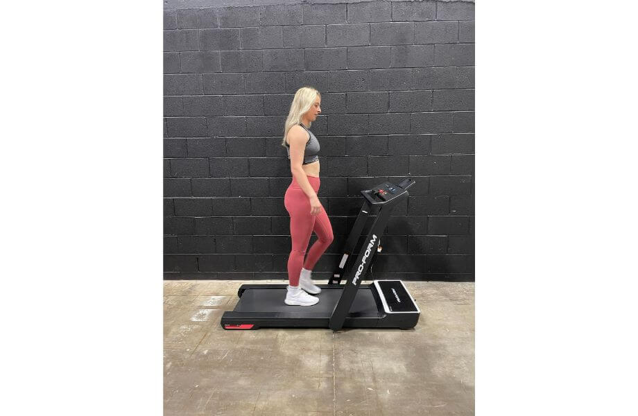 woman walking on proform city l6 treadmill