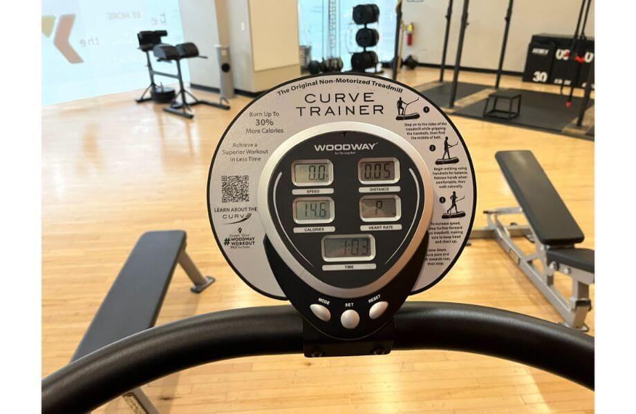 woodway curve treadmill display